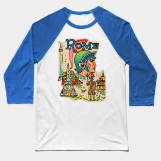 Rome Souvenir Design 1960s Baseball T-Shirt